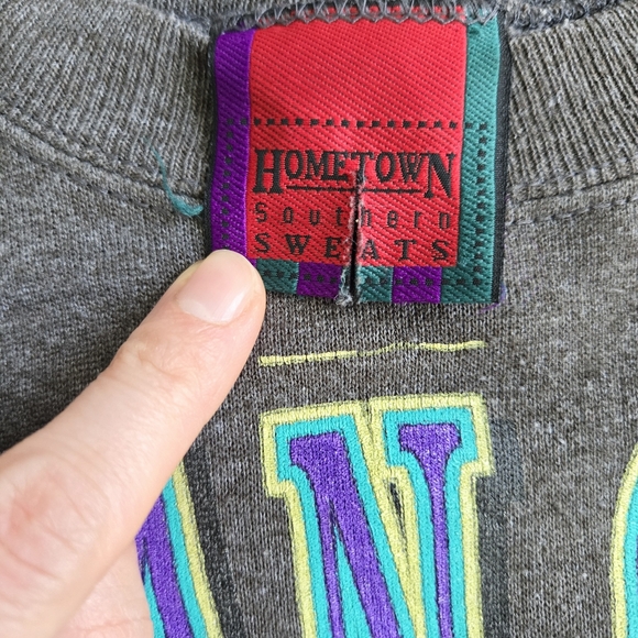 Vintage Grey Oversized Athletic Graphic Sweatshirt Unisex - Picture 9 of 9